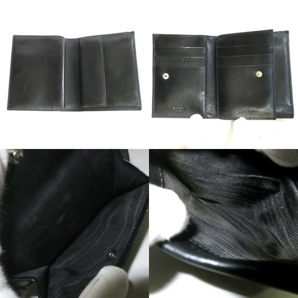 Prada Leather Bifold Wallet Black - Picture 6 of 9